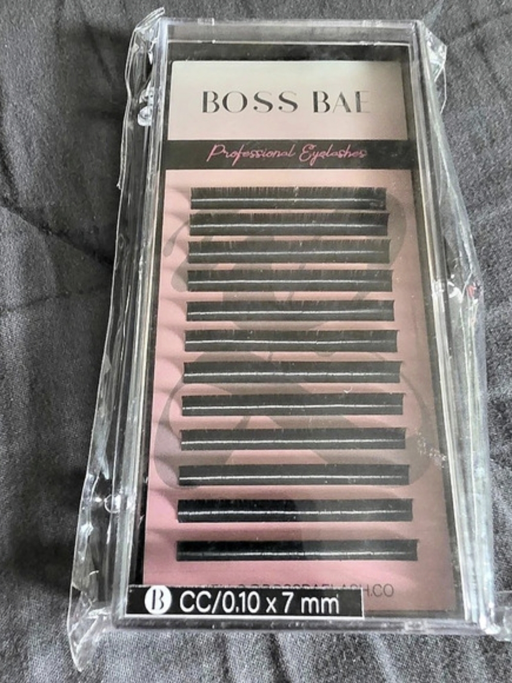 BOSS BAE Professional Eyelashes CC/0.10 x 7 mm Black Lashes